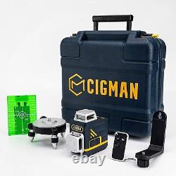 CIGMAN cross line laser level 3D 3X 360°Self Auto Leveling Rotary Remote Control