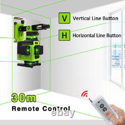 CLUBIONA 16 Line 4D Powerful Green Laser Level Remote Control Floor & Wall Mount