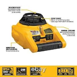 DEWALT CANADA 150 ft. Red Self-Leveling Rotary Laser Level Kit