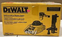 DEWALT DW074KD 100ft Self Leveling Interior/Exterior Rotary Laser Kit Open Box