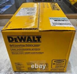 DEWALT DW074KD Self Leveling Interior/Exterior Rotary Laser Kit NEW SEALED