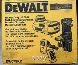 DEWALT DW079KD 18-Volt Self Leveling Rotary Laser Kit with Laser Detector