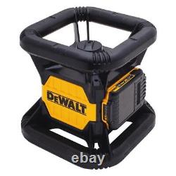 DEWALT Red Self-Leveling Rotary Laser Level + Detector 2.0Ah Battery + Charger