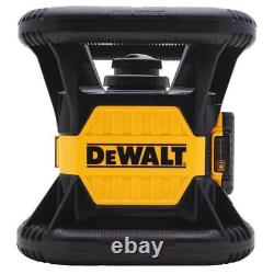 DEWALT Red Self-Leveling Rotary Laser Level With Detector, Battery, Charger/Case