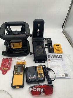 DEWALT Rotary Red Laser Level Kit 20V 150' Self-Leveling withDetector + TSTAK Case