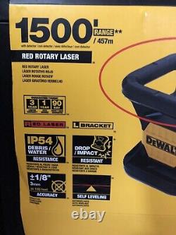 DeWALT DW074LR 20V 1500' Range Cordless Self Leveling Red Rotary Laser NEW