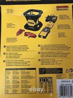 DeWALT DW074LR 20V 1500' Range Cordless Self Leveling Red Rotary Laser NEW