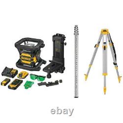 DeWALT DW080LGSK 20V MAX Self Leveling IP67 Tool Connect Green Rotary Laser Kit