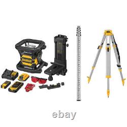 DeWALT DW080LRSK 20V MAX Self Leveling IP67 Tool Connect Red Rotary Laser Kit