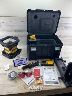 Dewalt 20V 150 ft. Red Self-Leveling Rotary Laser Level Detector Kit 2Ah Battery