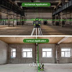 Electronic Green Rotary Laser Level + Plumb Points, Self-Leveling