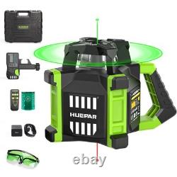 Electronic Green Rotary Laser Level + Plumb Points, Self-Leveling Horizontal/