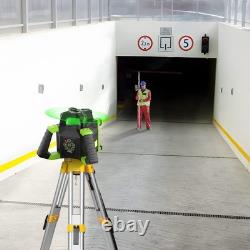 Electronic Green Rotary Laser Level + Plumb Points, Self-Leveling Horizontal/