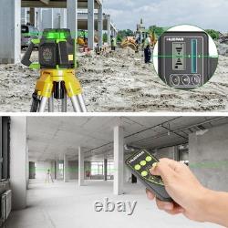 Electronic Green Rotary Laser Level + Plumb Points, Self-Leveling Horizontal/