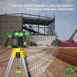 Electronic Green Rotary Laser Level + Plumb Points, Self-Leveling Horizontal/