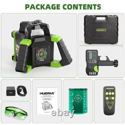 Electronic Green Rotary Laser Level + Plumb Points, Self-Leveling Horizontal/