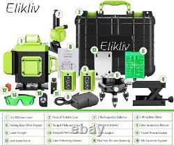 Elikli 4D 16 Lines Green Laser Level Auto Self Leveling 360 Rotary Cross Measure