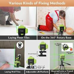 Elikliv 16 Line Self Leveling Laser Level 4D 360 Green Beam Auto Rotary Measure