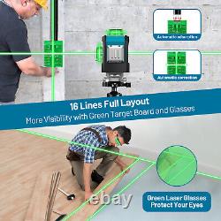 Elikliv 16 Lines 4D Laser Level 360° Self Leveling Rotary Cross Measuring Remote