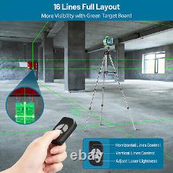 Elikliv 16 Lines 4D Laser Level 360° Self Leveling Rotary Cross Measuring Remote