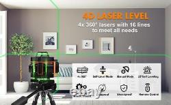 Elikliv 4D 16 Line 360 Rotary Laser Level Auto Self Leveling Horizontal Vertical