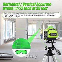 Elikliv 4D Green Beam 16 Lines 360° Laser Level Self Leveling 4x360° Rotary Lift