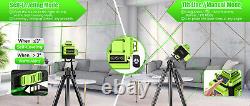 Elikliv 4D Green Beam 16 Lines 360° Laser Level Self Leveling 4x360° Rotary Lift