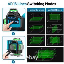 Elikliv 4x360 Self Leveling Line Laser Rotary Base Rotating Alignment +Receiver