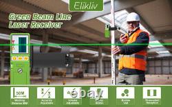 Elikliv 4x360 Self Leveling Line Laser Rotary Base Rotating Alignment +Receiver