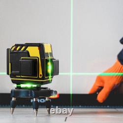 Elikliv Rotary 3x360° 12 Lines Self Leveling Laser Level Green 3D Cross Line