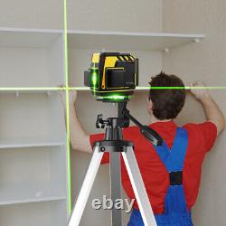 Elikliv Rotary 3x360° 12 Lines Self Leveling Laser Level Green 3D Cross Line