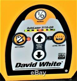 Exc David White 48-3110gr Electronic Self-Leveling Rotary Laser Single Slope USA