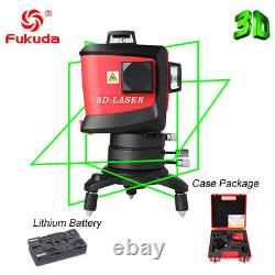 Fukuda 12Lines 3D Laser Level self leveling rotary +outdoor receiver