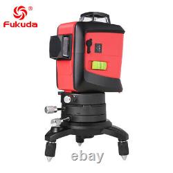 Fukuda 12Lines 3D Laser Level self leveling rotary +outdoor receiver