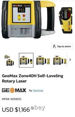 GeoMax Zone40H Self-Leveling Rotary Laser with ZRD105 Digital Receiver