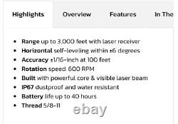 GeoMax Zone40H Self-Leveling Rotary Laser with ZRD105 Digital Receiver