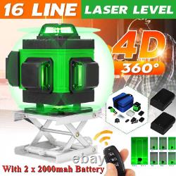 Green Laser Level 360°4D 16 Lines Laser Self Leveling Rotary Measure Tool with Bag