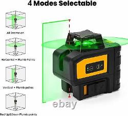 Green Rotary Laser Level Vertical Line Self Leveling with Battery & Storage Bag