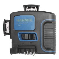 HANMER 12 Lines 3D Green Beam Self-Leveling Laser Level Auto Self-Leveling