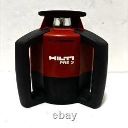 HILTI PRE 3 Rotating Red Laser Rotary Level with PRA 20 Receiver Charger Battery