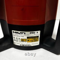 HILTI PRE 3 Rotating Red Laser Rotary Level with PRA 20 Receiver Charger Battery