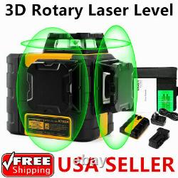 Home 3D Rotary Laser Level Green Cross Line Laser Self Leveling DIY Layout Tool