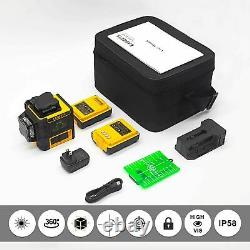 Home 3D Rotary Laser Level Green Cross Line Laser Self Leveling DIY Layout Tool