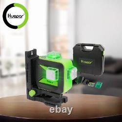 Huepar 3DLaser Level Rotary Cross Line Self-Leveling Green Beams With Hard Case