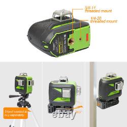 Huepar 3DLaser Level Rotary Cross Line Self-Leveling Green Beams With Hard Case