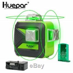 Huepar 3D Cross Line Rotary Laser Level Green Cross Line Laser Self Leveling 40M