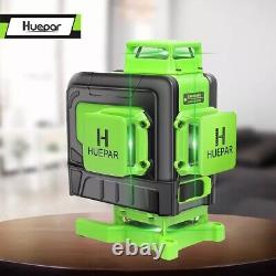 Huepar 904DG Lines Green Laser Level Auto Self Leveling 360 Rotary Cross Measure