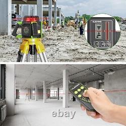 Huepar Electronic Self-Leveling Rotary Red Laser Level Kit 360 Horizontal L