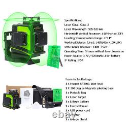Huepar Green Laser Level DIY & Professional level 3D 360 Rotary all lines