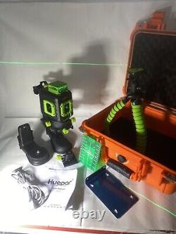 Huepar PV10+ Self-Leveling Green Rotary Laser Level Kit withHard Case, Tripod Ect
